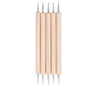 DEWIN 5 Piezas Herramienta de sangría para Dibujo, Doble Extremo Rastreo Punteado Stylus Rotuladores de Hendidura de Acero Inoxidable de Haya para Pintar Grabado