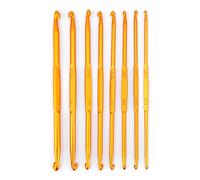 DEWIN Agujas de Ganchillo Kit, 8 Piezas Agujas de Crochet de Doble Extremo, Alúmina Agujas Ganchillo Crochet Principiantes Conjunto de Ganchillo ara Tejer Manualidades