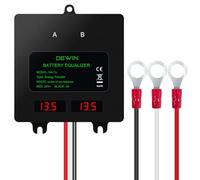 DEWIN Balanceador de Batería 24V,Batterie Balancer Ecualizador de batería 24V Sistema Solar Equilibrador de Voltaje de batería con Pantalla LED para batería de Litio de Plomo ácido