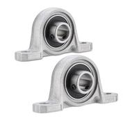 DEWIN Cojinetes de Brida de 12mm, 2 Piezas Rodamientos de Cojinetes con Soporte KP001 Cojinetes de Rodamientos de Bloque de Almohada de Cojinete de Zinc Centro de Autoajuste Automático de Zinc