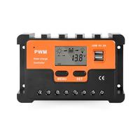 DEWIN Controlador De Carga Solar 12V,Regulador Solar Regulador de Carga Solar 12V 24V Controlador Carga Solar Salida USB dual de 5V 20A