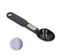 DEWIN Cuchara Medidora Digital para Alimentos, Báscula Digital Negra para Pesar Ingredientes con Pantalla Electrónica para Utensilios de Cocina, Comidas Diarias, Medición de Alimentos