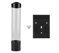 DEWIN Dispensador de Vasos Desechables, Dispensador de Vasos con Soporte de Pared, Portavasos de plástico de un Toque, Adecuado para diámetro Exterior de Vasos ≤ 7,5 cm. 60-80 Tazas (Negras)