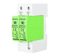 DEWIN Dispositivo de protección contra sobretensiones, 2P 40KA Dispositivo de pararrayos fotovoltaico DC 1000V Protector contra sobretensiones Dispositivo de protección contra rayos Carril DIN de 35mm