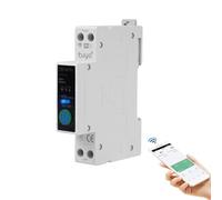 DEWIN Disyuntor Inteligente Wifi,1P+N 40A 90-240VAC Interruptor Wifi Tuya Leitungsschutzschalter Interruttore Telecomando con Misurazione Protección Contra Sobretensión y Sobrecorriente