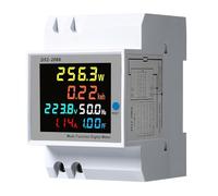 DEWIN Medidor de Consumo Electrico, 6 en 1 Medidor de Energía Monofasico Contador Electrico Digital del Riel DIN Medidor de Electricidad Monofásico Amperímetro Voltímetro AC 40-300V