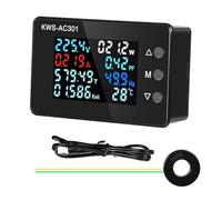 DEWIN Medidor de Consumo Electrico, KWS-AC301 Voltímetro Amperímetro Vatímetro Medidor de Potencia y Energía Medidor Eléctrico Medidor de Electricidad 0-100A CA 50-300V
