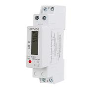 DEWIN Medidor de Consumo Electrico Monofásico Carril DIN, 1P 5(32) A Contador Electrico LCD Digital Medidor de Electricidad en Miniatura IP53 KWh Medidor de Energía 220V, para Hogares, Escuelas, etc.