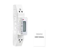 DEWIN Medidor de Consumo Electrico Monofásico, Contador Electrico Digital Monofasico de 220V Medidor de Energía Eléctrica Carril DIN kwh Meter con Pantalla LCD (con Comunicación RS485)