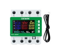 DEWIN Medidor de Consumo Electrico Trifásico WIFI, Digital Medidor de Electricidad Tuya Smart Meter AC85-290V 80A Contador Electrico Riel DIN Voltímetro y Amperímetro Trifásico de 4 Cables，KWS-306WF