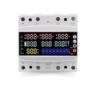 DEWIN Medidor de corriente electrico trifásico, medidor de corriente digital, multifunción, tensión, corriente, frecuencia, 100 A, CA, 230 V