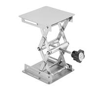 DEWIN Mesa Elevadora, Elevador de Mesa con Piston Plataforma de Elevación de Acero Inoxidable Soporte de Elevación de Laboratorio Estante de Tijera (100 * 100mm)