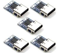 DEWIN Módulo de Disparo, 5 Piezas USB-C PDC004 PD 12 V CC Módulo de Disparo de alimentación de Voltaje Fijo 5 A Entrada Hembra Tipo C
