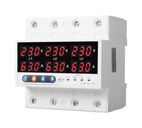 DEWIN Protector De Voltaje De Corriente,63A 220VAC Trifásica Protector De Sobretensión Y Subtensión Dispositivo Protección Sobretensión Protector Sobretensiones