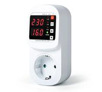 DEWIN Protector de voltaje, enchufe protector de voltaje automático AC220V Relé de sobretensión y subtensión ajustable