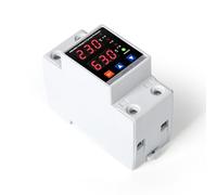 DEWIN Protector Sobretensiones, 40A 220V Protectores de Sobretensión Ajustable Dispositivo Protección Sobretensiones Subtensión Estabilizador de Tensión, Restablecimiento Automático Voltaje Corriente