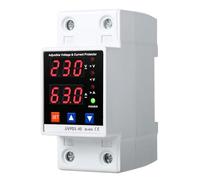 DEWIN Protector Sobretensiones,40A 220VAC Protectores de Sobretensión Ajustable Dispositivo Protección Sobretensión Subtensión Protector de Voltaje,Restablecimiento Automático Voltaje Corriente