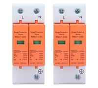 DEWIN Protectores de Sobretensión,2P 40kA AC 420V Protector de Sobretensiones Dispositivo de Protector Contra Sobretensiones Pararrayos de Bajo Voltaje RMU1-C40 (2 Piezas)