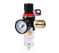 DEWIN Regulador de Presion de Aire, 1/4 Pulgada Regulador de Aire Comprimido con Separador de Agua y Acoplamientos Rápidos para Filtro de Compresor de Aire