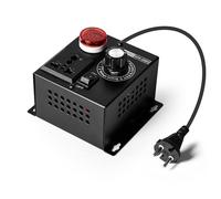 DEWIN Regulador de Voltaje 220V AC Regulador de Velocidad Ajustable 5000W SCR Controlador de Velocidad de Ventilador Multifuncional Reductor de Velocidad, Temperatura y Luz (EU Plug)