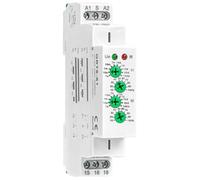 DEWIN Relé de tiempo de ciclo asimétrico 230V, Relé de retardo de tiempo cíclico de encendido/apagado multifunción Relé de retardo carril DIN AC/DC 12V-240V GRT8-S1