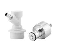 DEWIN Tapa de Carbonatación con Juego de Bloqueo de Bola Líquida, Accesorios de Carbonatador de Acero Inoxidable Desconecte 1/4" Barb Caliente para Agua de Soda Casera, Cerveza de Carbonato