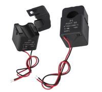 DEWIN Transformador de Corriente PZCT-02, 100 A Transformador de Corriente de Núcleo Dividido Sensor de Bobina de Grado B para Medidor de EnergíA (Negro）