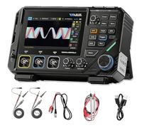 DewinLVD 2D15P Osciloscopio, 100MHz Osciloscopio Digital Multímetro 3 en 1 Generador de Señal DDS, Pantalla Táctil de 4,3", 19’999 TRMS, Precisión de 4,5 Dígitos, Multímetro 500MSPS