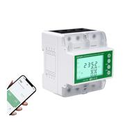 DewinLVD Contador Eléctrico Trifásico, Contador Inteligente Bidireccional Tuya WiFi con Protección Contra Sobretensión y Contra Sobrecorriente Contador Inteligente 100 A 380VCA Blanco