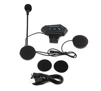 DewinLVD Intercomunicador Casco Moto, Auriculares Bluetooth para Casco BT12 V5.0 Altavoces Soporte Manos Libre Intercom Moto Indicaciones de Voz Auriculares para Moto para Motocicleta/ATV/Bicicleta