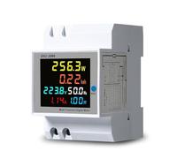 DewinLVD Medidor de Energía, Medidor de Electricidad Monofásico Doméstico Inteligente Medidor de Electricidad DIN-Rail AC40-300V 100A Corriente Potencia Frecuencia Factor Meter Built-in CT