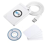 DewinLVD NFC Reader Writer, NFC RFID Lector NFC Lector de Tarjetas con 5X Tarjeta IC Sin Contacto Lector y Escritor Duplicador 424 Kbps con Cable