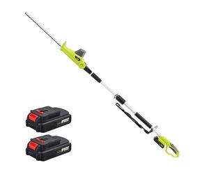 DEWINNER - Cortasetos inalámbricos telescópicos, multifunción, 2 baterías 20 V 2,5 Ah, Cargador, Longitud de Hoja 46 cm, Correa de Alcance..