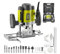 DEWINNER Fresadora eléctrica para madera,Carpinteros herramienta Fresadora 1200 W,16000-30000 RPM,12 accesorios de fresadoray y estuche de transporte