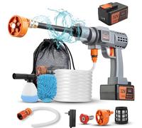 DEWINNER Pistola de Alta Presión Portátil Batería 32V MAX 580 PSI, Kit de Lavado Eléctrico con Batería 2.6Ah y Boquilla Giratoria, Ideal para Coche, Patio, Ventana, Jardín