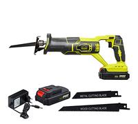 DEWINNER Sierras alternas inalámbricas Sierra compacta de 20 V 2,0 Ah con batería de iones de litio y cargador de 2 palas, velocidad variable, 22 cm, longitud de carrera, reemplazo de hoja sin