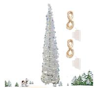 Dewireaey Árbol De Navidad con Luces,Árbol de Navidad Falso con Brillo y Luces LED Multicolor - Planta Decorativa De 1.5 Metros para Interiores Y Exteriores