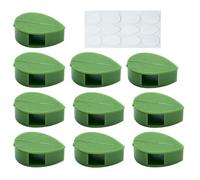 Dewireaey Clips para plantas trepadoras en exteriores, forma de hoja invisible, 10 clips para plantas trepadoras, accesorios para alféizar de ventana, invernadero, balcón