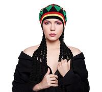 Dewireaey Dreadlock Bucket Hat - Dreadlock Kostüm Hut - Party Festliche Mütze Perücke für Theater Karneval Cosplay Halloween Koncert