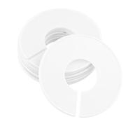 Dewocke 10PCS Divisores de Perchas Redondas, Separadores Redondos Plastico Blanco, Separadores de Perchas Blancos, Separador de Tallas de Plástico, para la Distribución Principal del Tamaño de la Ropa
