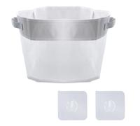 Dewocke Bolsa de Juguetes de Baño, Organizador de Juguetes de Baño de Red, con 2 Ganchos Adhesivos Fuertes, Bolsa Almacenamiento Juguetes Bañera, para Niños Bebés Juguetes (Blanco)