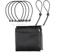 Dewocke Red de Barrera para Perros Coche, 115 x 62cm Vallas de Seguridad para Perros Negro con Cuerda de Ajustable y Gancho, Rejilla Separadora Perros Coche Universal, Rejilla de Protección para Coche