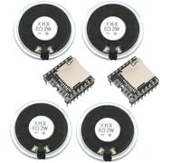 DEWOTHV 2 Piezas DFPlayer Mini Reproductor MP3 Módulo Sensor de Música + 4 Piezas Altavoces Redondos 8 Ohm 2W 40mm, TF Card U-Disk Board para Arduino