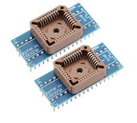 DEWOTHV Adaptador PLCC32 a DIP32 Zócalo de Alta Calidad Zócalo Convertidor Programador Universal USB Adaptador de Circuitos Integrados Zócalo de Prueba BIOS PLC 32 Pines (Paquete de 2)