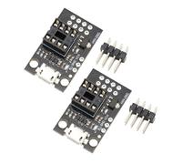 DEWOTHV Placa de Desarrollo Conectable para el Editor de Programación ATtiny13A, ATtiny25, ATtiny45 y ATtiny85 Con Conector de Doble Fila de 4 pines Conector de Alimentación Micro-USB (Paquete de 2)