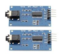 DEWOTHV YX5300 UART TTL Serial 3,2-5,2 V Módulo Reproductor de Música MP3 Módulo de Música con Control de voz Serial Ranura para Tarjeta TF Micro SD para Arduino/AVR/ARM/PIC (Paquete de 2)