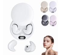 Dewppxi Auriculares inalámbricos invisibles para dormir, auriculares invisibles, mini auriculares para dormir con bloqueo de ruido, auriculares suaves para dormir, auriculares inalámbricos Bluetooth