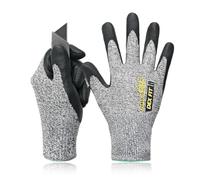 DEX FIT CRU453 Guanti da lavoro antitaglio Lite A5, 13-gauge 3D Comfort Fit, palmo in nitrile a base d’acqua, sottili & traspiranti, touchscreen, lavabili;Grey M 1 Pair