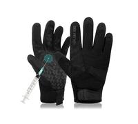 DEX FIT Guantes resistentes a perforaciones y agujas NPG420 - Capas de acero, agarre, parche de cuero PU, pantalla táctil, cómodos y duraderos guantes de trabajo (negro, XXL (1 par))