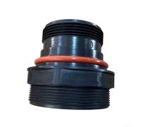 DEX2420F - Adaptador de repuesto para Hayward C5020 DE2420 DE3620 - Adaptador de chorro de retorno de piscina de plástico negro para rejilla profesional y filtros transparentes de natación, 41 x 38 mm